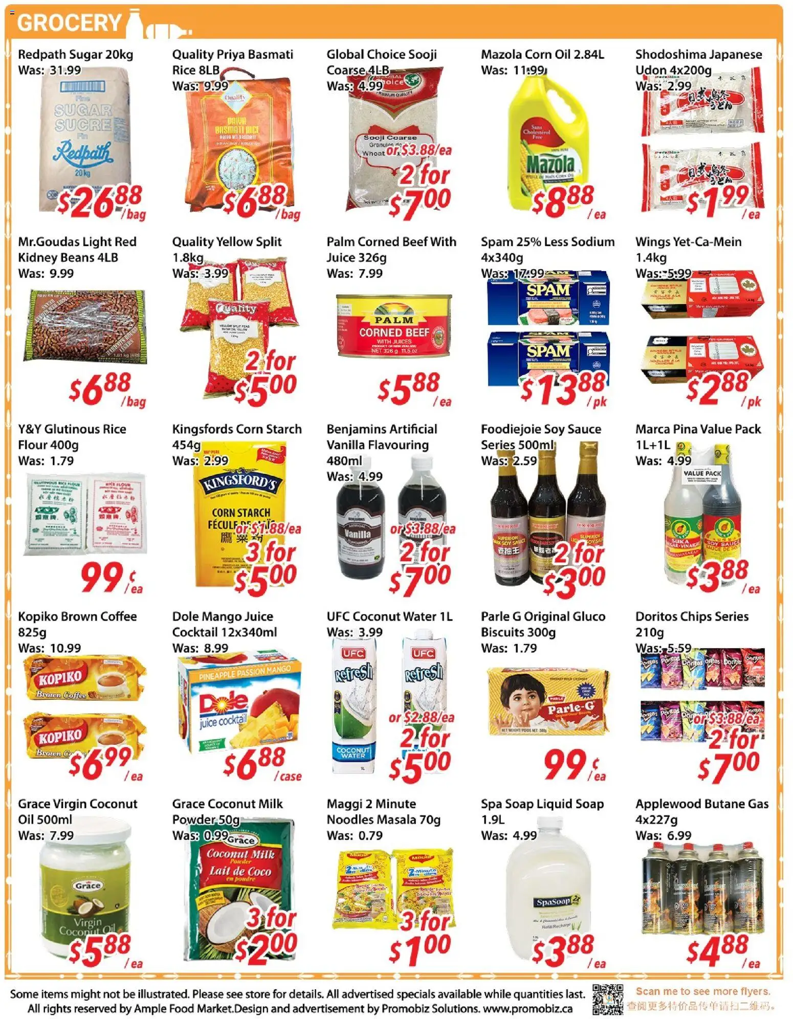 Ample Food Market flyer valid from 10.04.2026 | Page: 3 | Products: Noodles, Case, Powder, Coffee