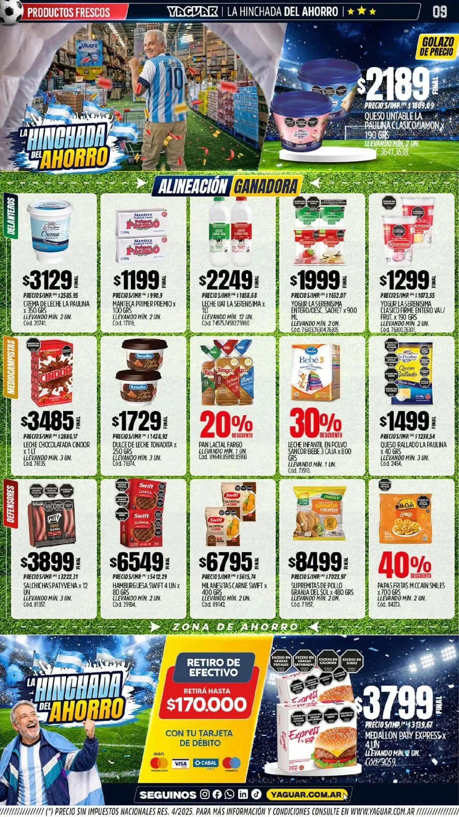 Yaguar - Oferta Semanal Misiones │ válido desde el 15.06.2026 | Página: 8 | Productos: Pollo, Caja, Manteca, Queso
