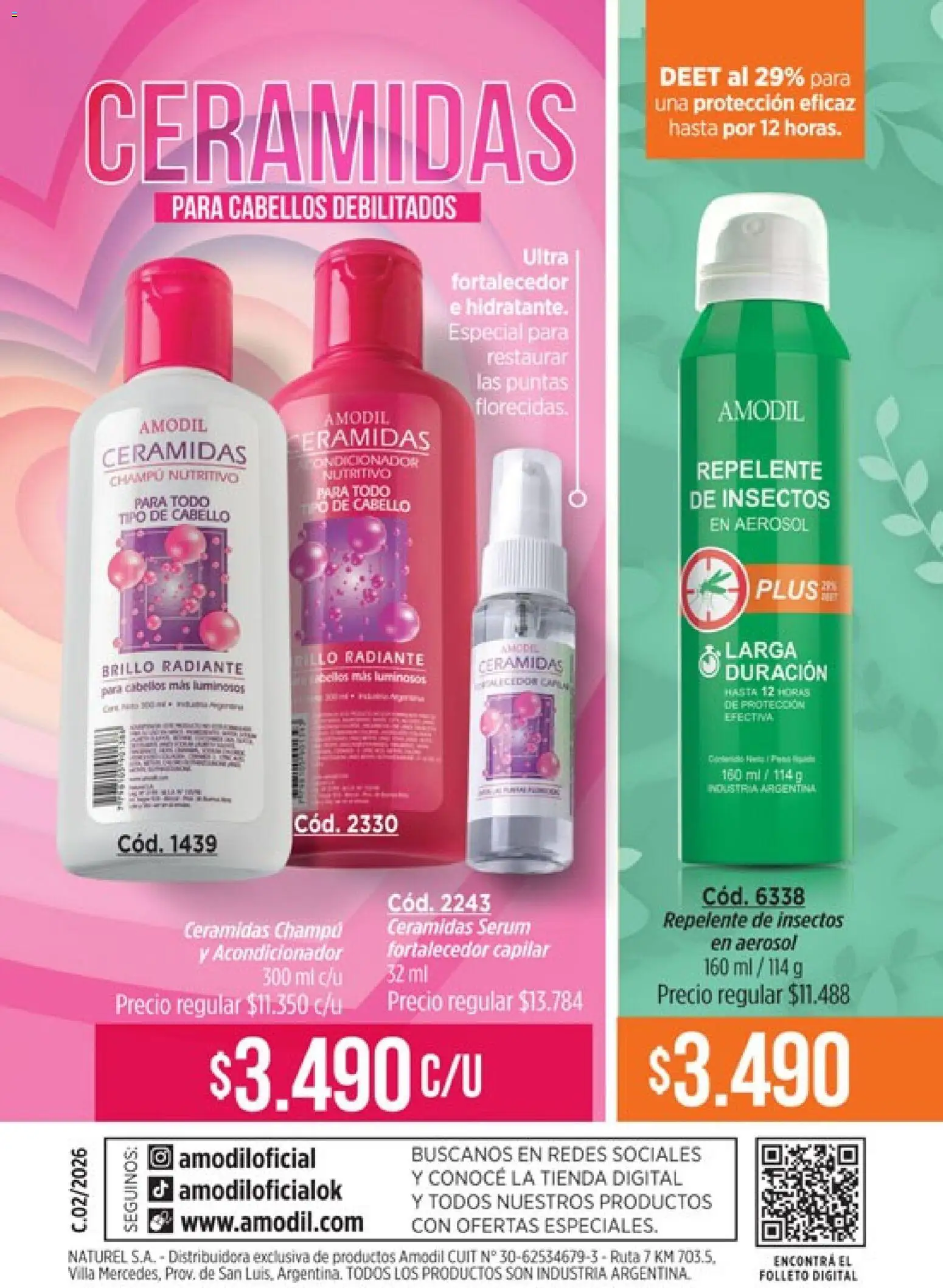 Catálogo Amodil Campaña 2 │ válido desde el 01.02.2026 | Página: 164 | Productos: Serum, Acondicionador, Brillo, Radiante