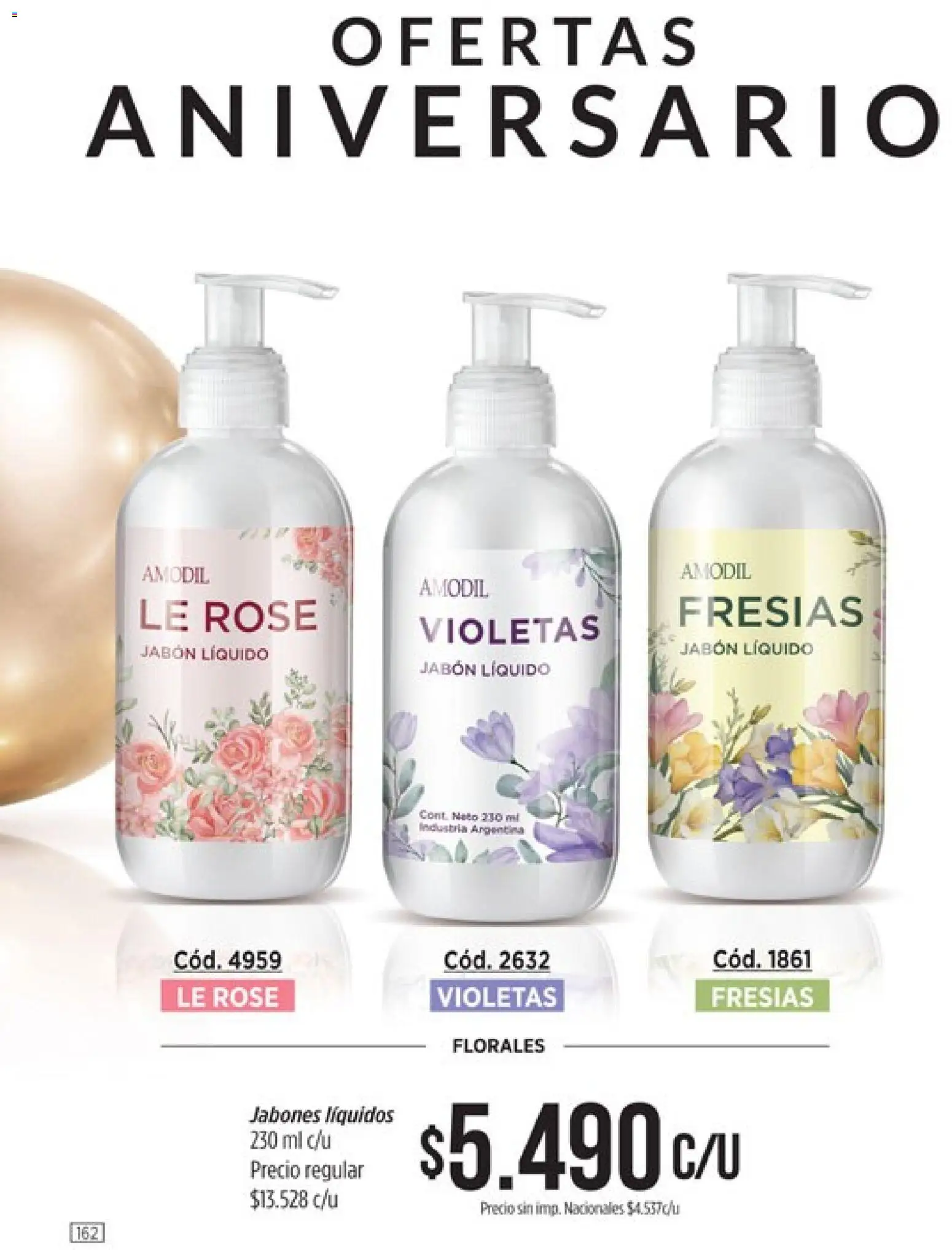 Amodil - Campaña 10 │ válido desde el 01.06.2026 | Página: 162 | Productos: Jabón líquido, Jabón