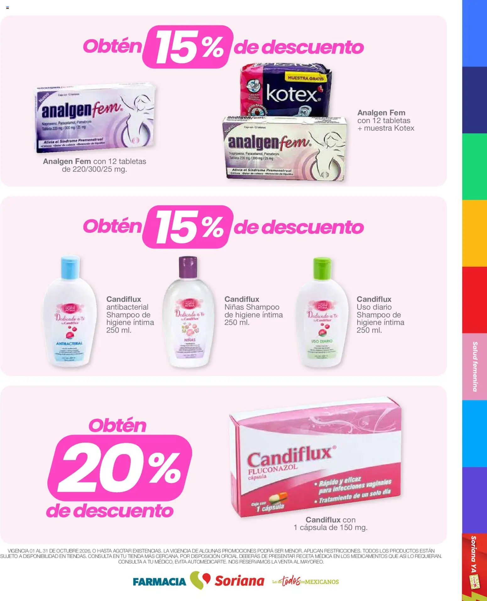 Nuevas ofertas de Soriana válidas en toda la República Mexicana desde el 01/10/2026. ¡Encuentra las mejores ofertas en Soriana Súper - Folleto Farmacia! | Página: 17