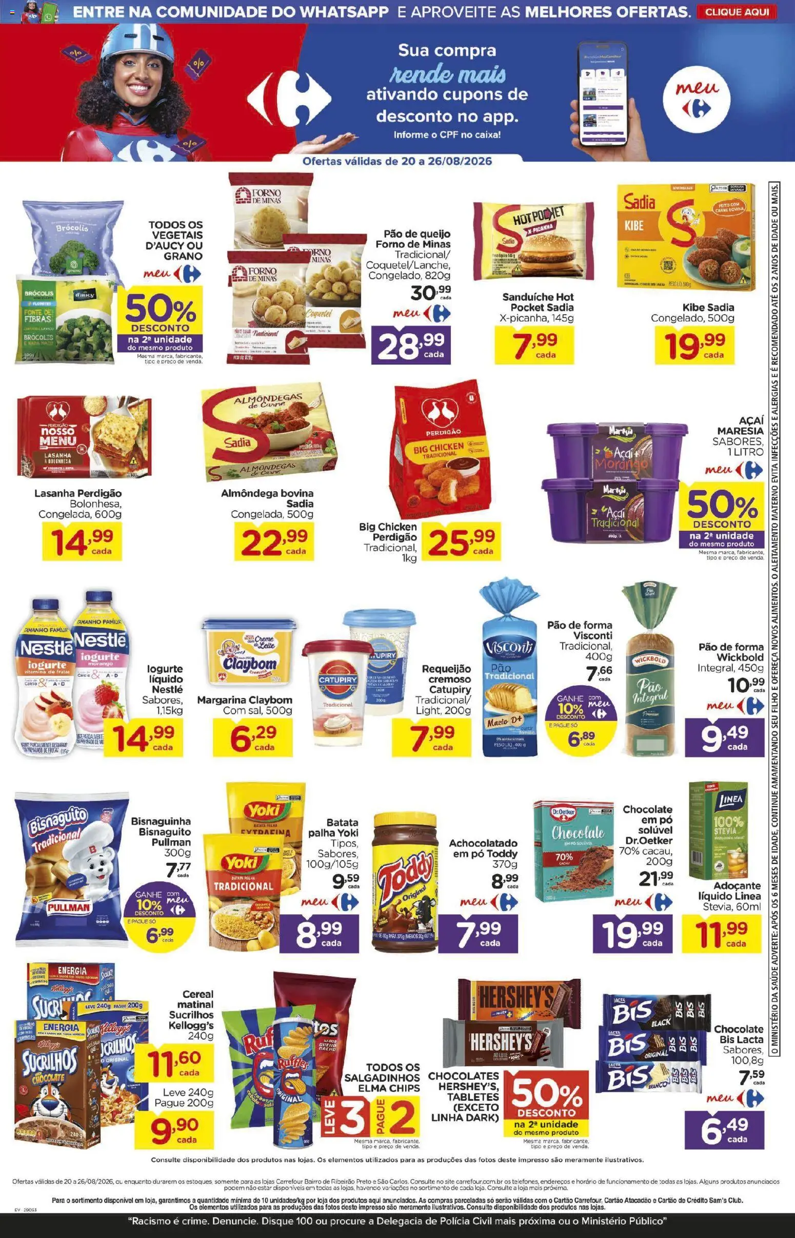 Carrefour Bairro Folheto - válido de 21/08/2026 | Página: 5 | Produtos: Stevia, Leite, Pão de forma, Batata