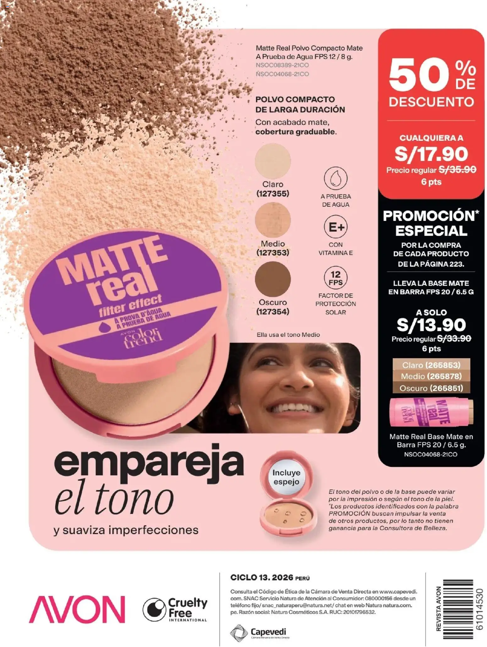 Catálogo Avon válido desde 11/08/2026 | Página: 247 | Productos: Revista, Teléfono, Agua, Polvo