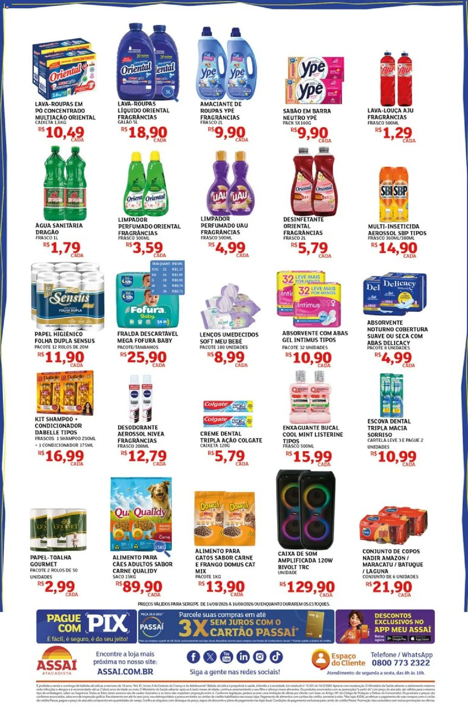 Assaí Atacadista Folheto - válido de 14/08/2026 | Página: 4 | Produtos: Sabão em barra, Condicionador, Caixa, Listerine