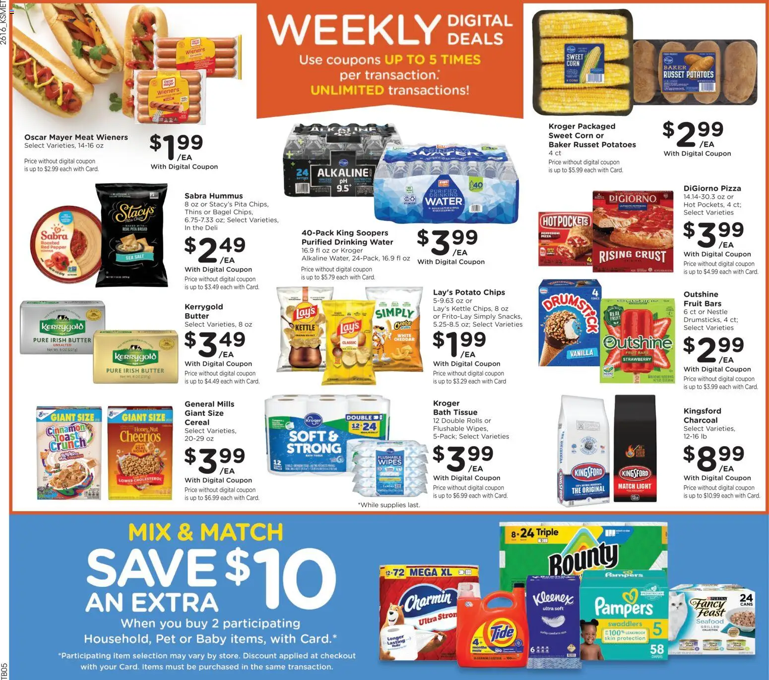 King Soopers Weekly Ad - valid from 20.05.2026 | Page: 2 | Products: Butter, Bread, Potatoes, Salt