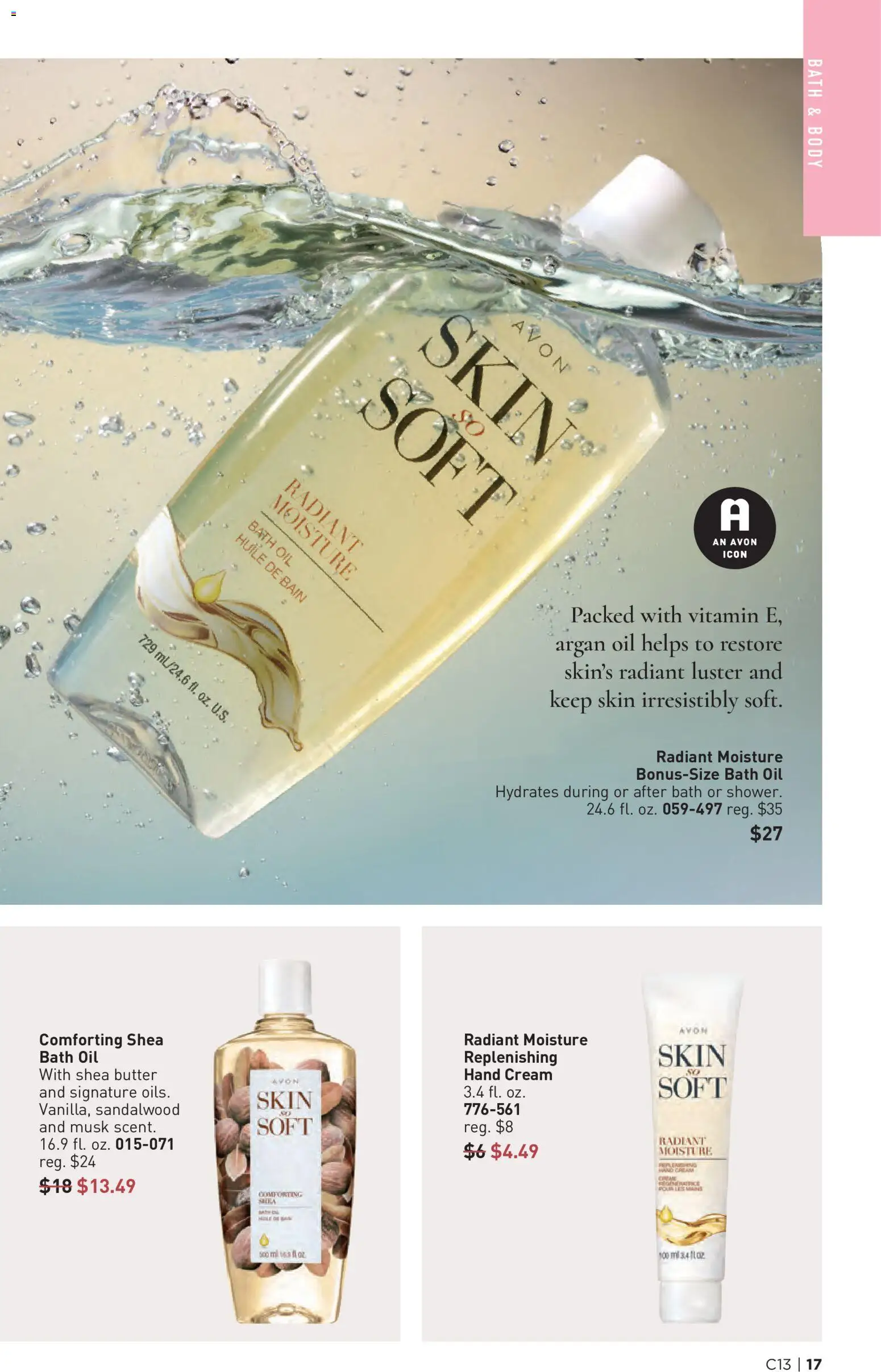 Avon Brochure - valid from 17.06.2026 | Page: 17 | Products: Vitamin, Oil, Hand cream, Cream