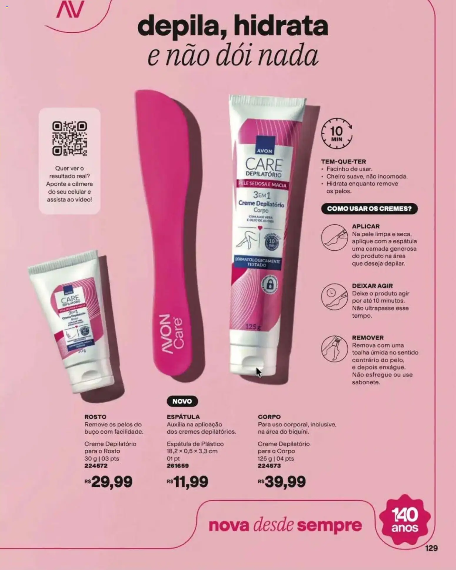 Avon Folheto - válido de 12/10/2026 | Página: 129 | Produtos: Creme depilatório, Creme, Vídeo, Câmera