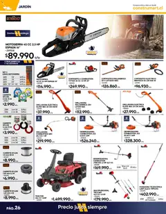 Construmart Ofertas válido desde el 31.08.2026 | Página: 26 | Productos: Motosierra, Tractor