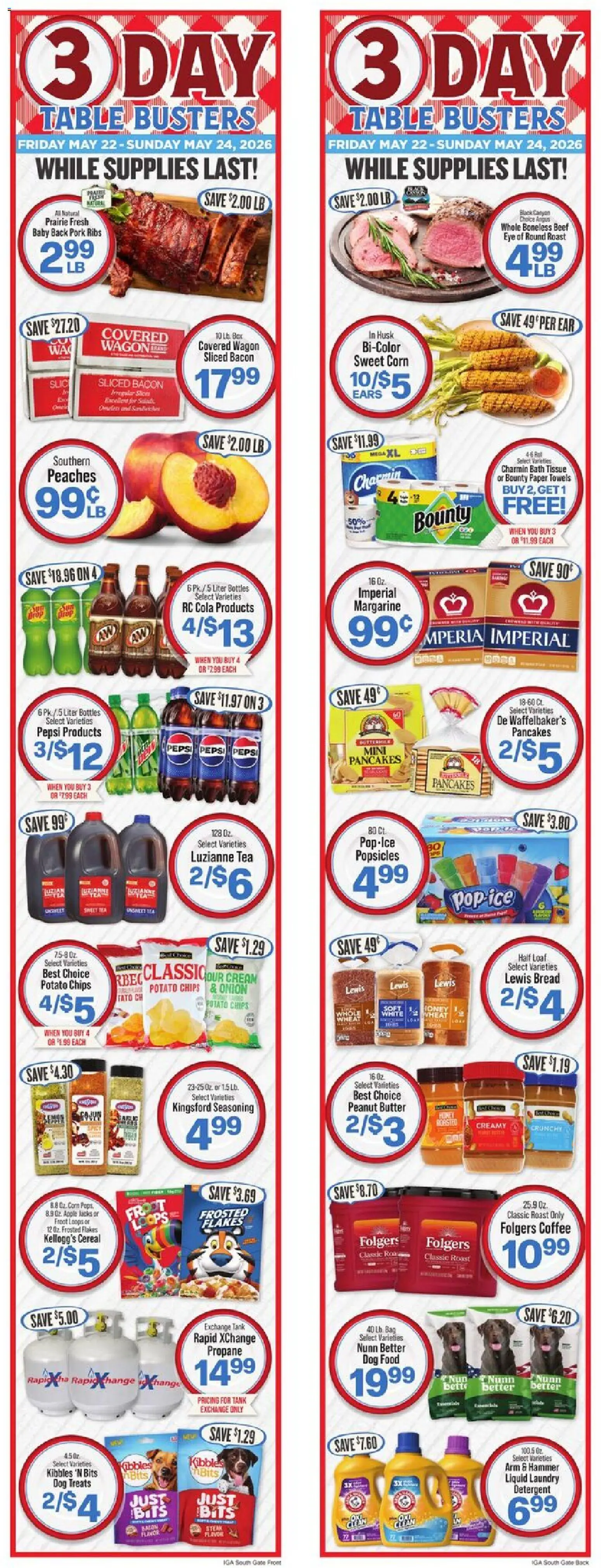 IGA Weekly Ad - valid from 20.05.2026 | Page: 2 | Products: Table, Pork, Detergent, Bag