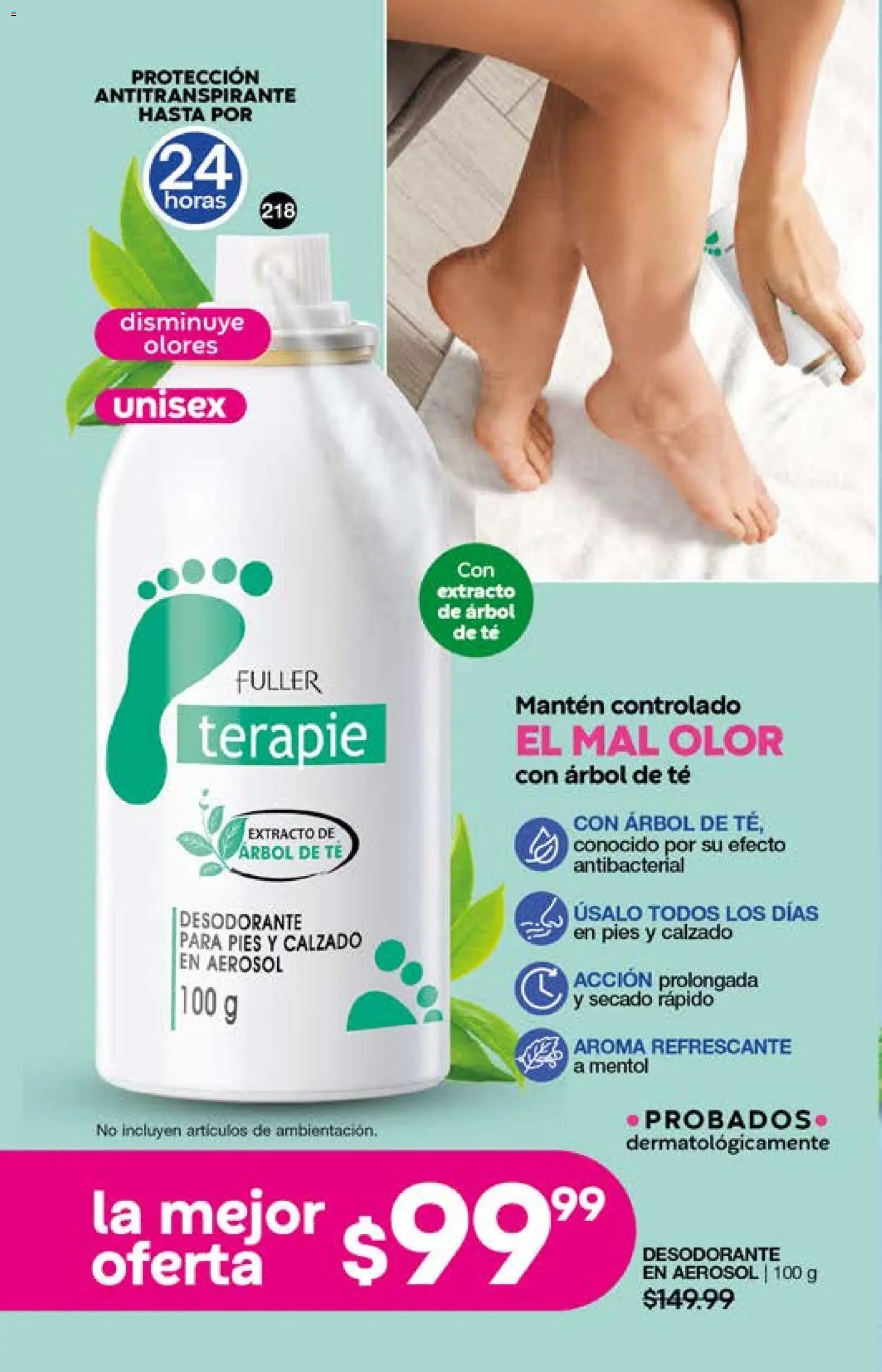 Nuevas ofertas de Fuller válidas en toda la República Mexicana desde el 01.04.2026. ¡Encuentra las mejores ofertas en Fuller campaña 26 2026! | Página: 90 | Productos: Desodorante, Antitranspirante, Té