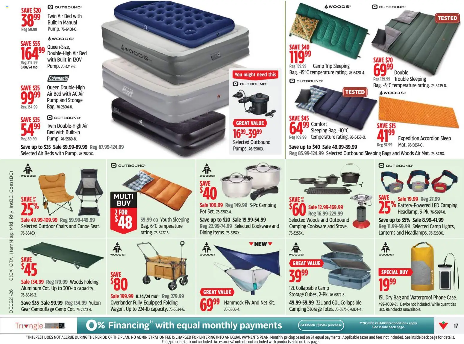 Canadian Tire flyer valid from 21.05.2026 | Page: 17 | Products: Phone, Bag, Bed