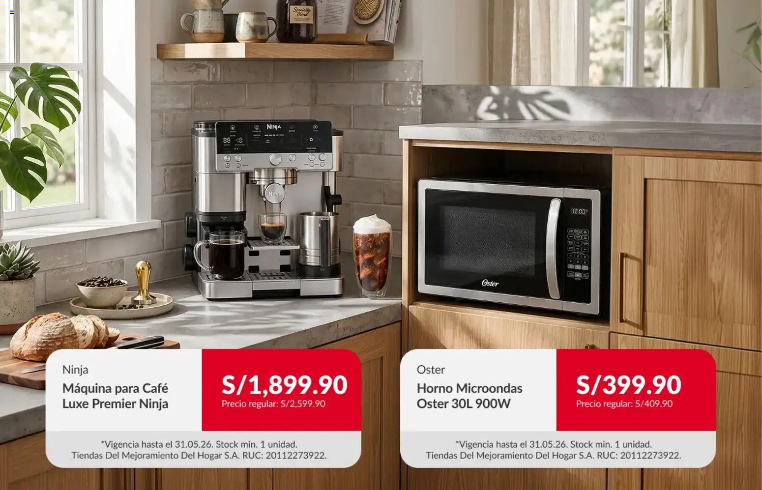 Catálogo Sodimac válido desde 25.05.2026 | Página: 4 | Productos: Café, Horno, Horno microondas