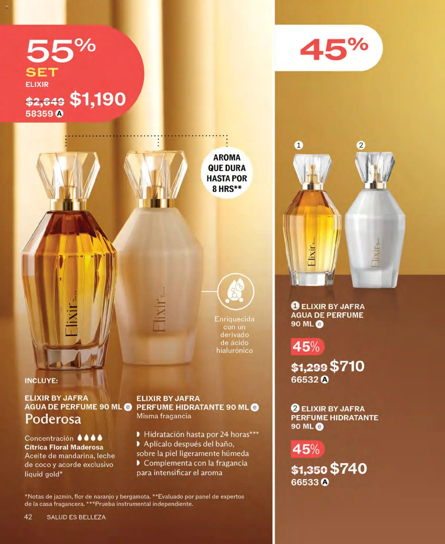 Nuevas ofertas de JAFRA válidas en toda la República Mexicana desde el 01.04.2026. ¡Encuentra las mejores ofertas en JAFRA catálogo! | Página: 42 | Productos: Agua, Perfume, Fragancia, Sobre