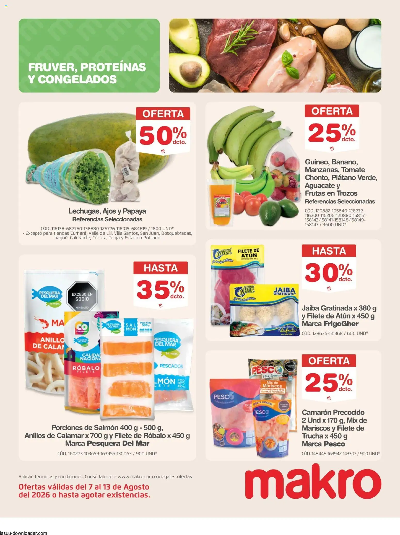 Makro revista - valida desde el 07/08/2026 | Página: 2 | Productos: Aguacate, Mariscos, Salmón, Papaya