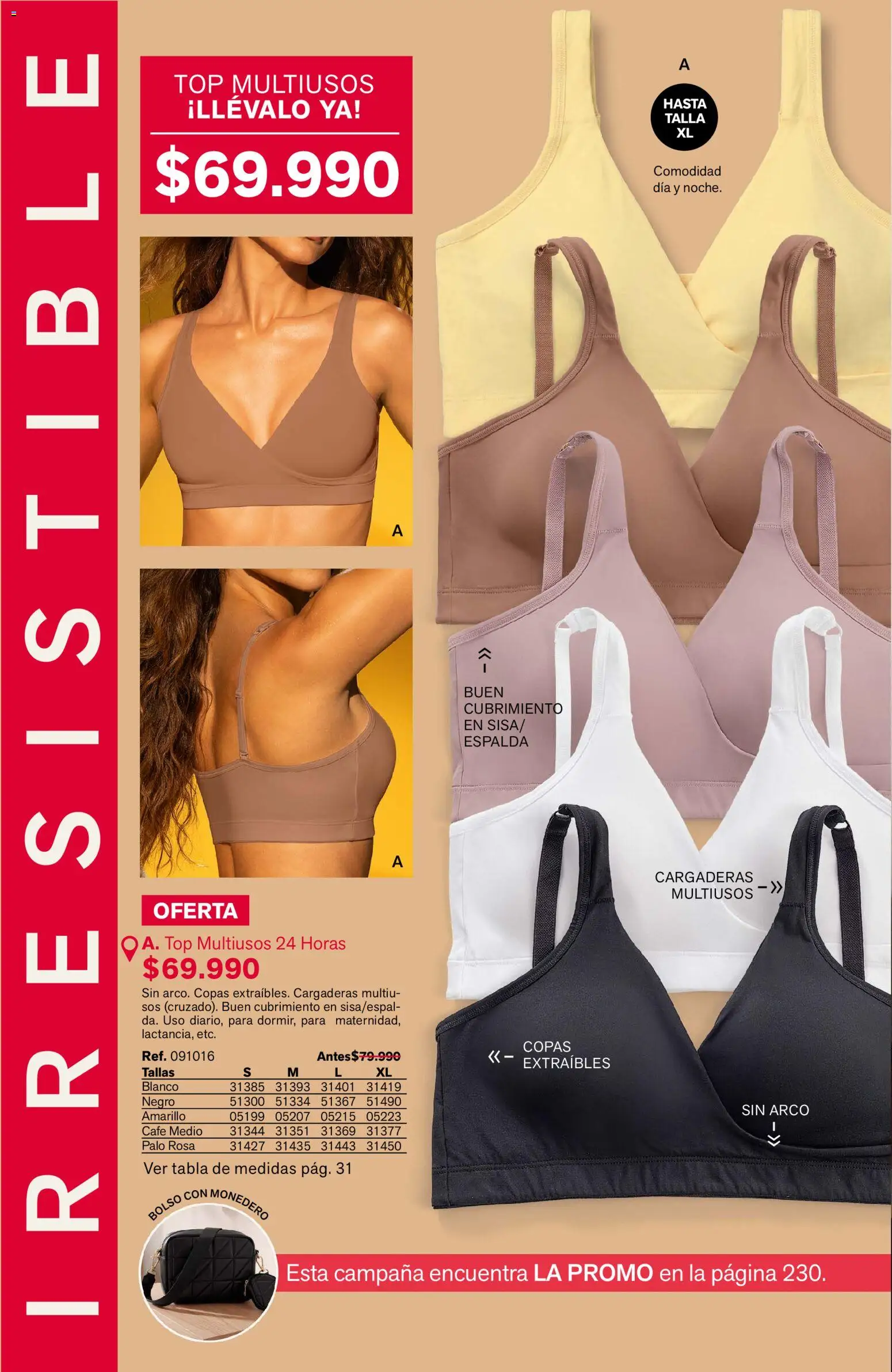 Leonisa revista - valida desde el 11/09/2026 | Página: 4 | Productos: Bolso, Top, Monedero, Café