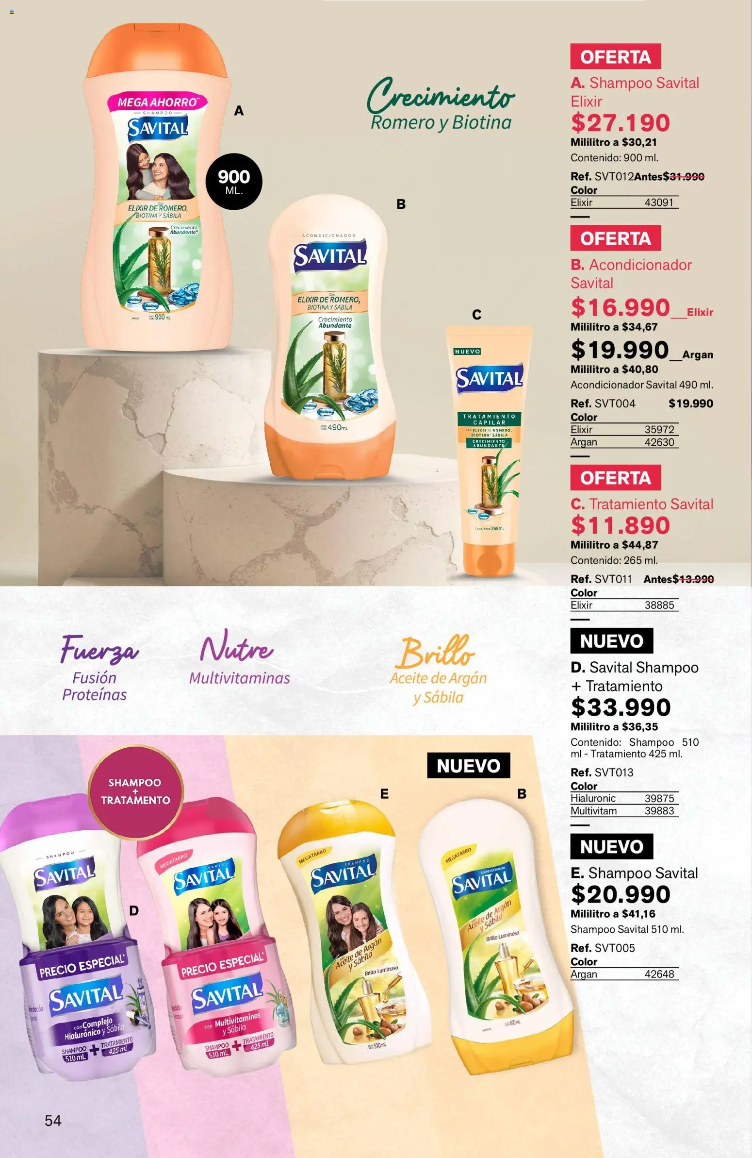 Leonisa revista - valida desde el 15.05.2026 | Página: 54 | Productos: Shampoo, Brillo, Acondicionador, Aceite