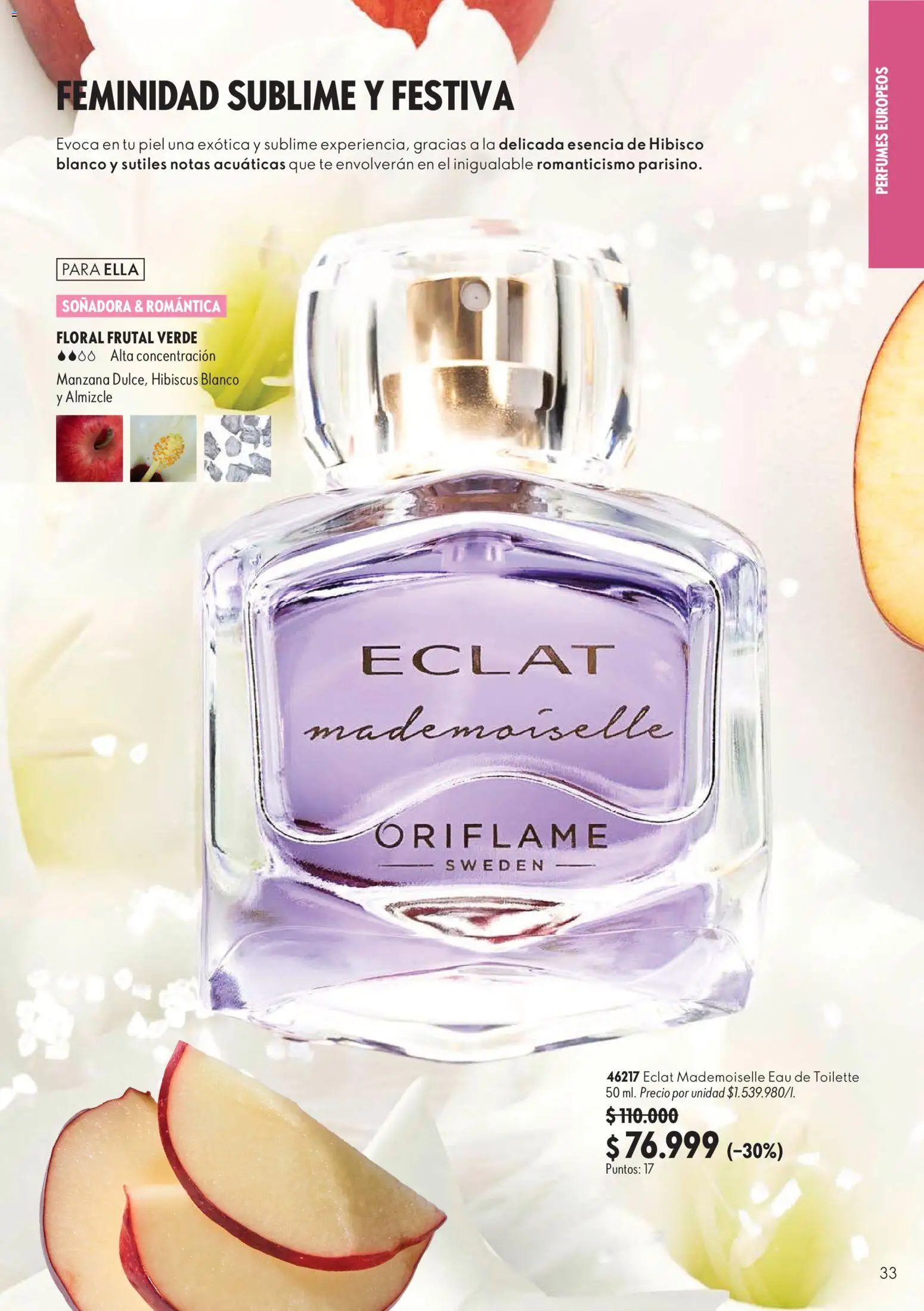 Oriflame revista - valida desde el 11/07/2026 | Página: 33 | Productos: Té, Manzana, Eau de toilette