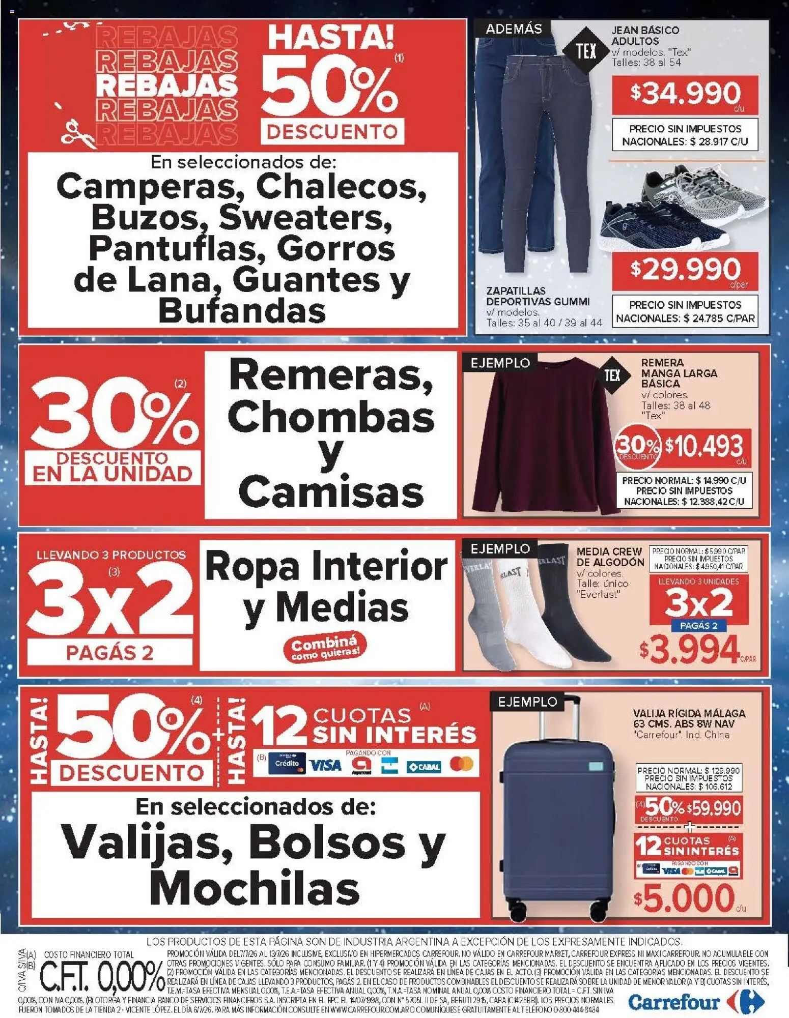 Carrefour - AHORRO AA │ válido desde el 07/07/2026 | Página: 26 | Productos: Manga, Algodón, Ropa, Ropa interior
