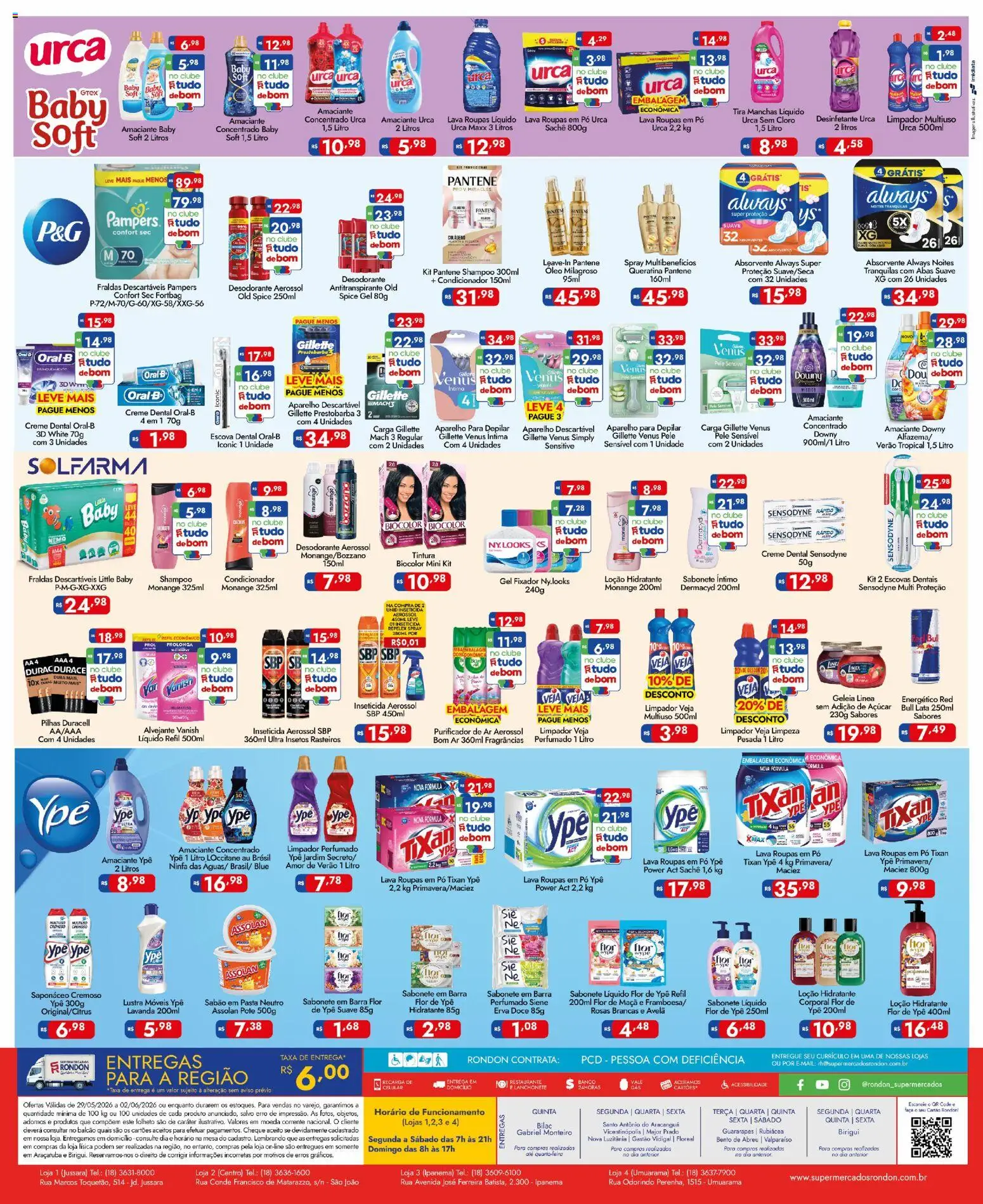 Supermercados Rondon Folheto - válido de 29.05.2026 | Página: 4 | Produtos: Óleo, Geleia, Creme dental, Inseticida