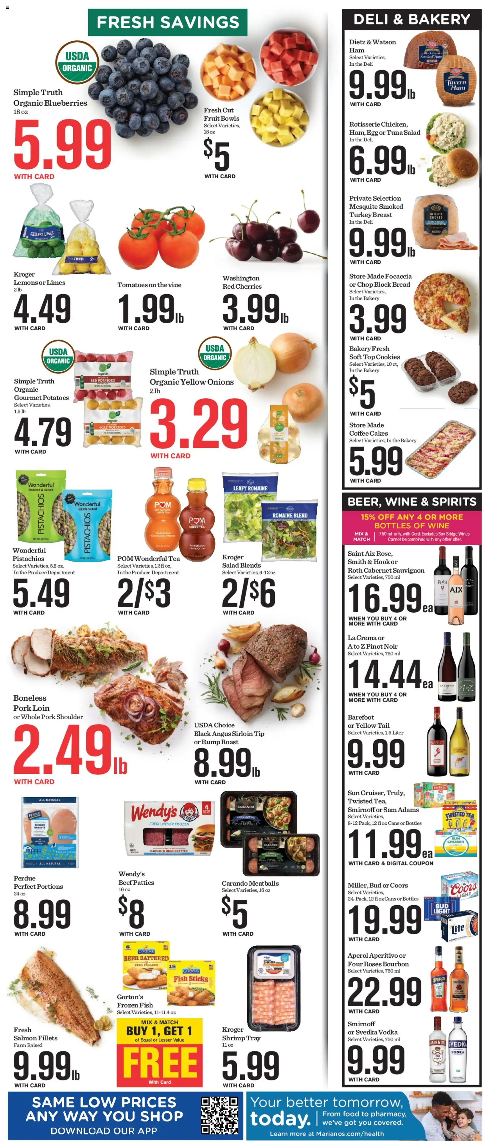 Mariano's Weekly Ad - valid from 07/08/2026 | Page: 11 | Products: Bakery, Cherries, Romaine, Bread