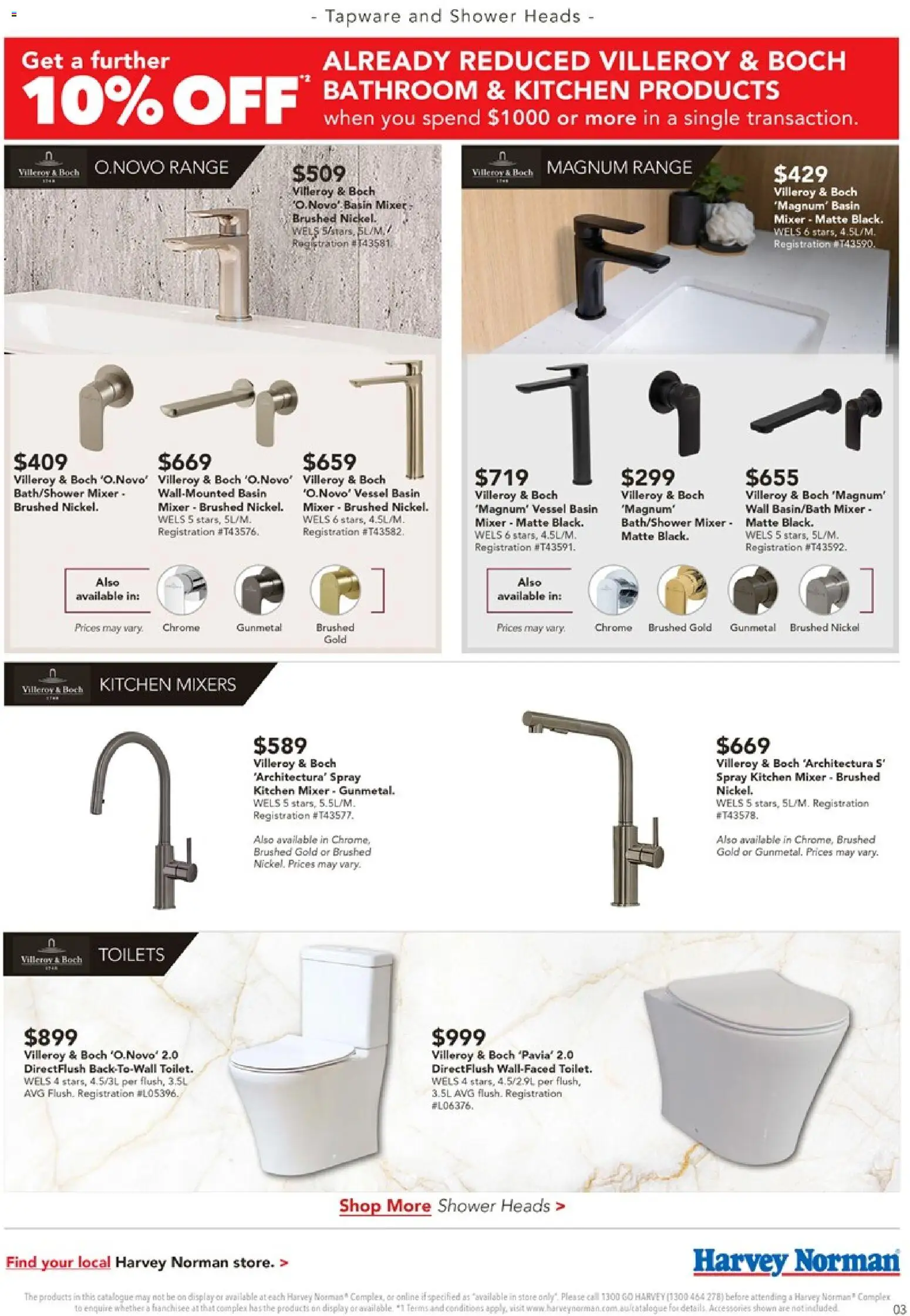 Harvey Norman catalogue - valid from 09/09/2026 | Page: 3 | Products: Shower, Accessories, Magnum, Bathroom