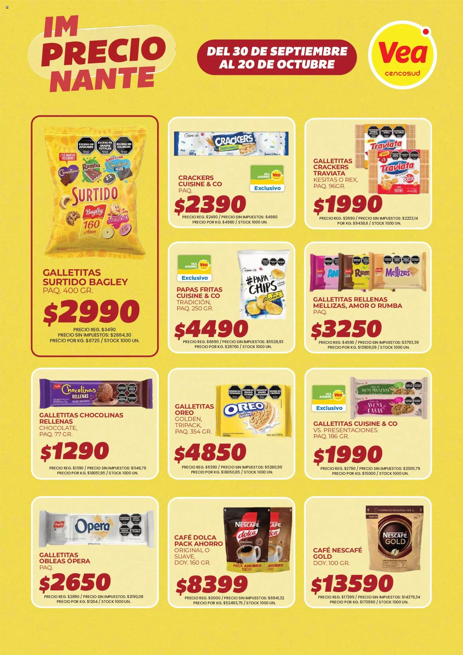 Vea - Volante imPRECIOnante Cuyo │ válido desde el 30/09/2026 | Página: 3 | Productos: Papa, Oreo, Café, Papas fritas