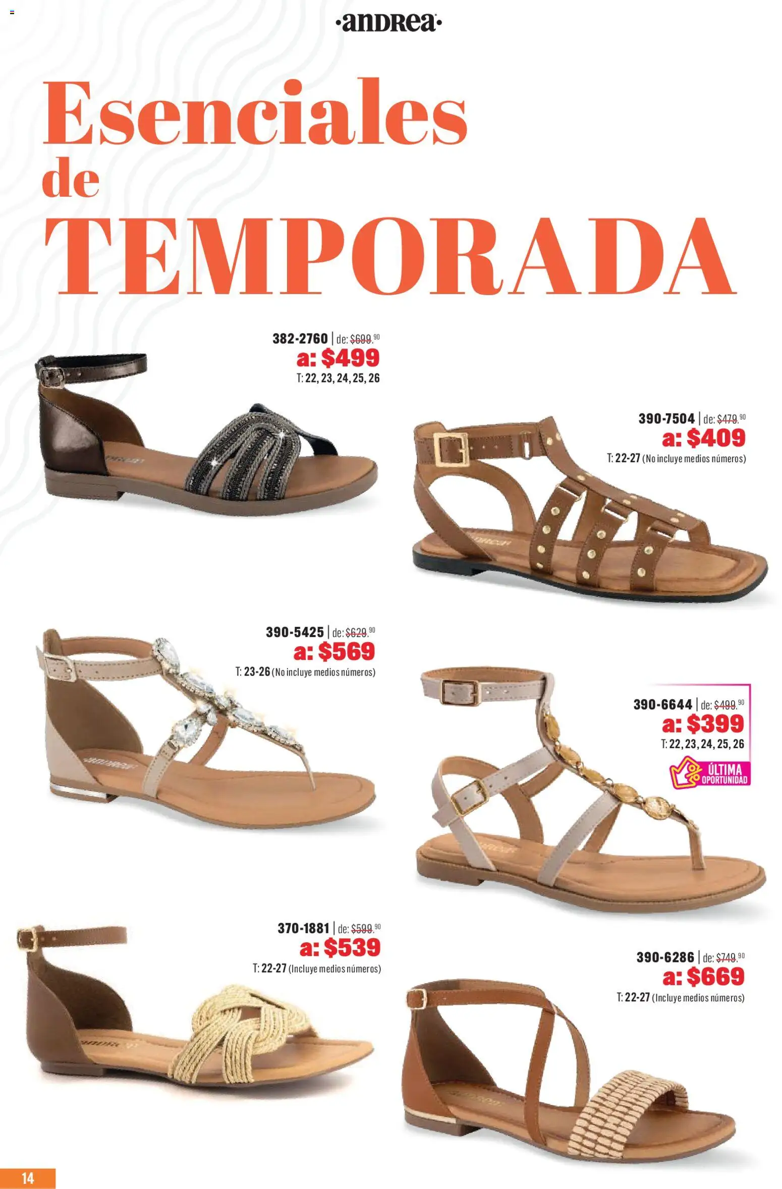 Nuevas ofertas de Andrea válidas en toda la República Mexicana desde el 03.05.2026. ¡Encuentra las mejores ofertas en Andrea catálogo Outlet! | Página: 14