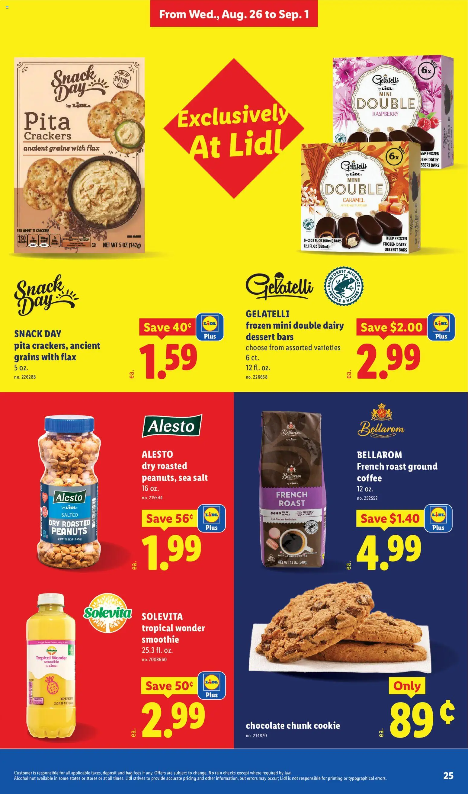 Lidl Weekly Ad - valid from 08/26/2026 | Page: 25 | Products: Crackers, Alcohol, Dessert, Raspberry