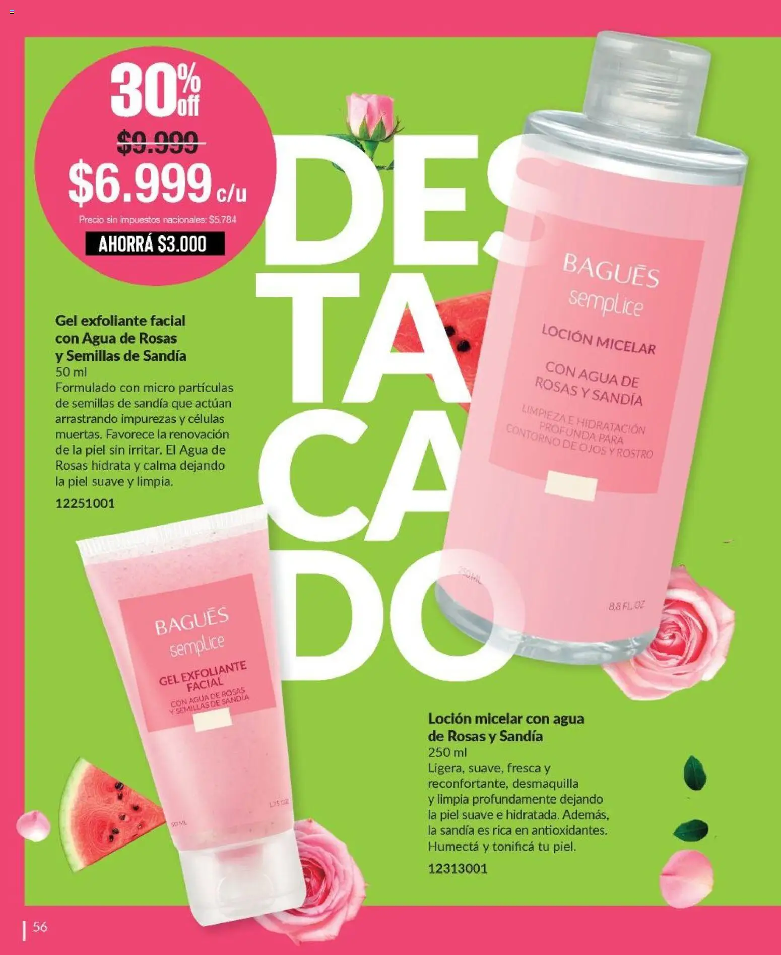 Bagués - Catálogo │ válido desde el 09.03.2026 | Página: 56 | Productos: Sandía, Exfoliante facial, Loción, Semillas