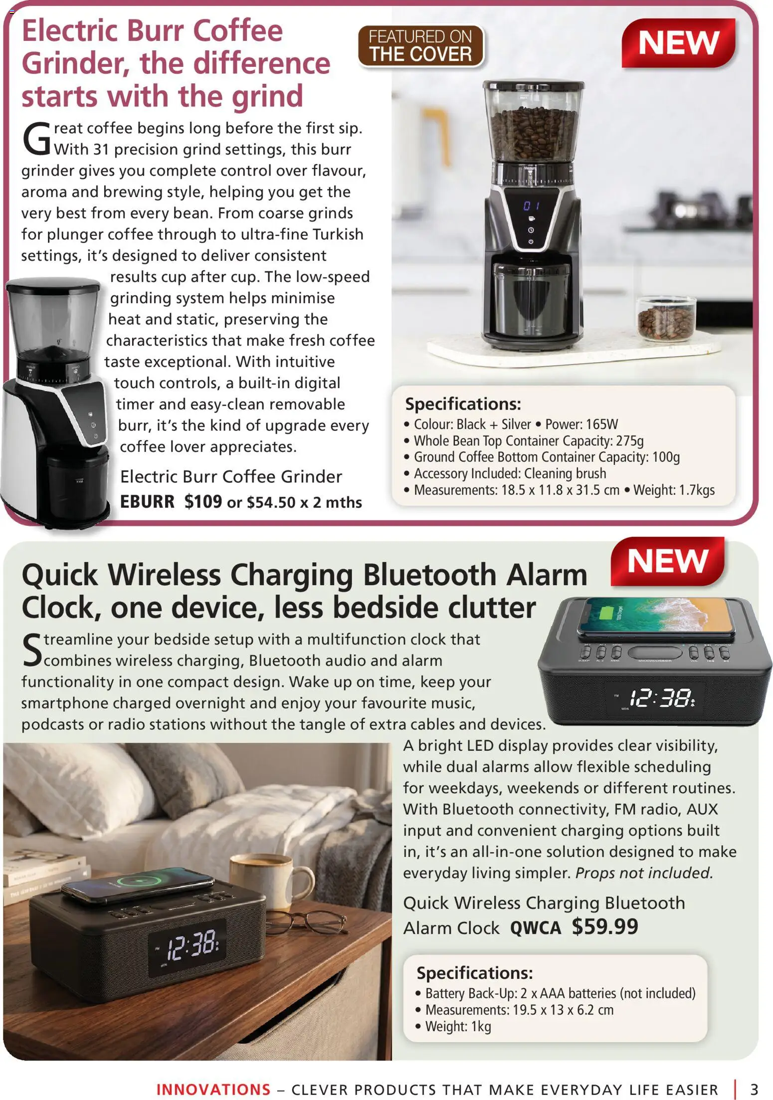 Innovations catalogue - valid from 24/08/2026 | Page: 3 | Products: Batteries, Smartphone, Radio, Timer
