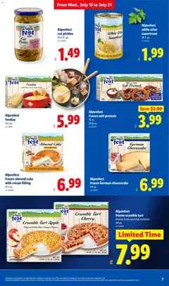 Preview of Lidl weekly ads valid from 07/15/2026 | Page: 7 | Products: Wine, Cream, Cheesecake, Bag