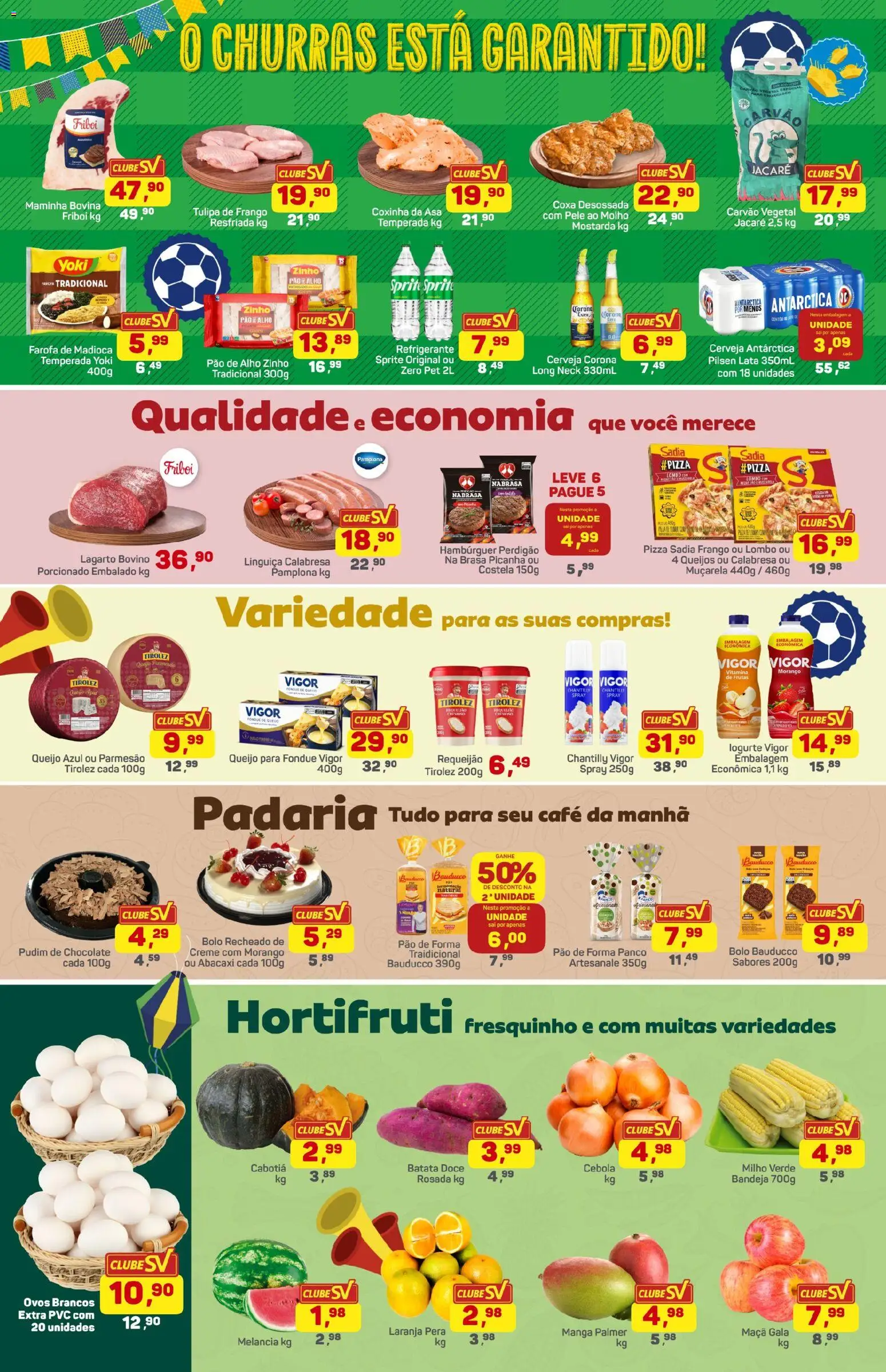 Supermercados São Vicente Folheto - válido de 11.06.2026 | Página: 2 | Produtos: Alho, Lombo, Cerveja, Muçarela