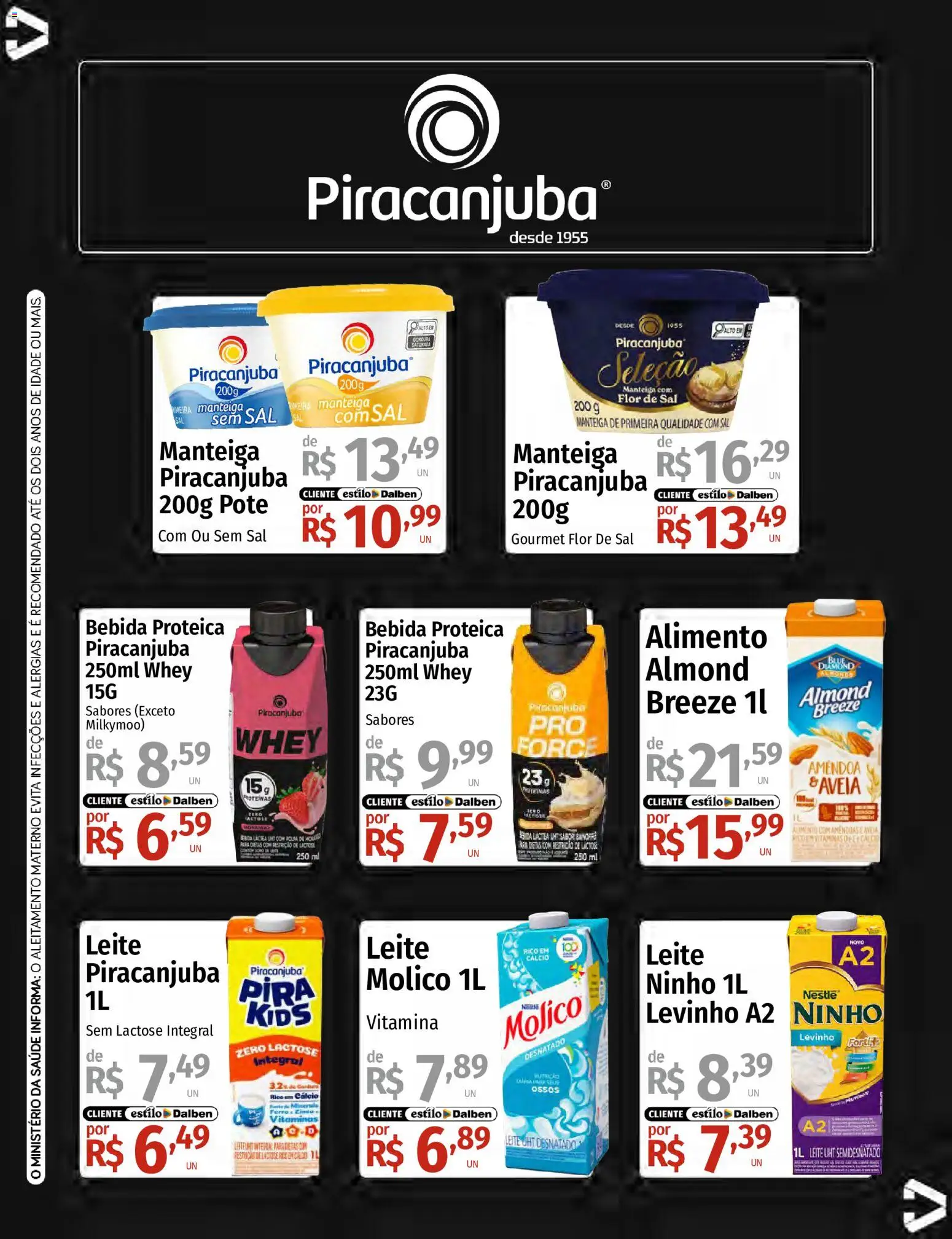Supermercado Dalben Folheto - válido de 15.06.2026 | Página: 8 | Produtos: Leite, Manteiga, Bebida, Aveia