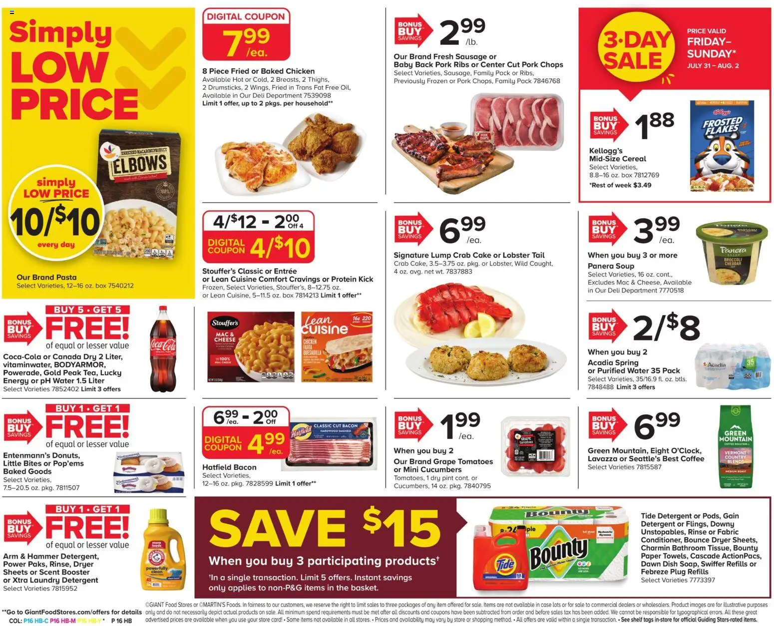 Giant Weekly Ad - valid from 07/31/2026 | Page: 4 | Products: Broccoli, Cucumbers, Sausage, Cake