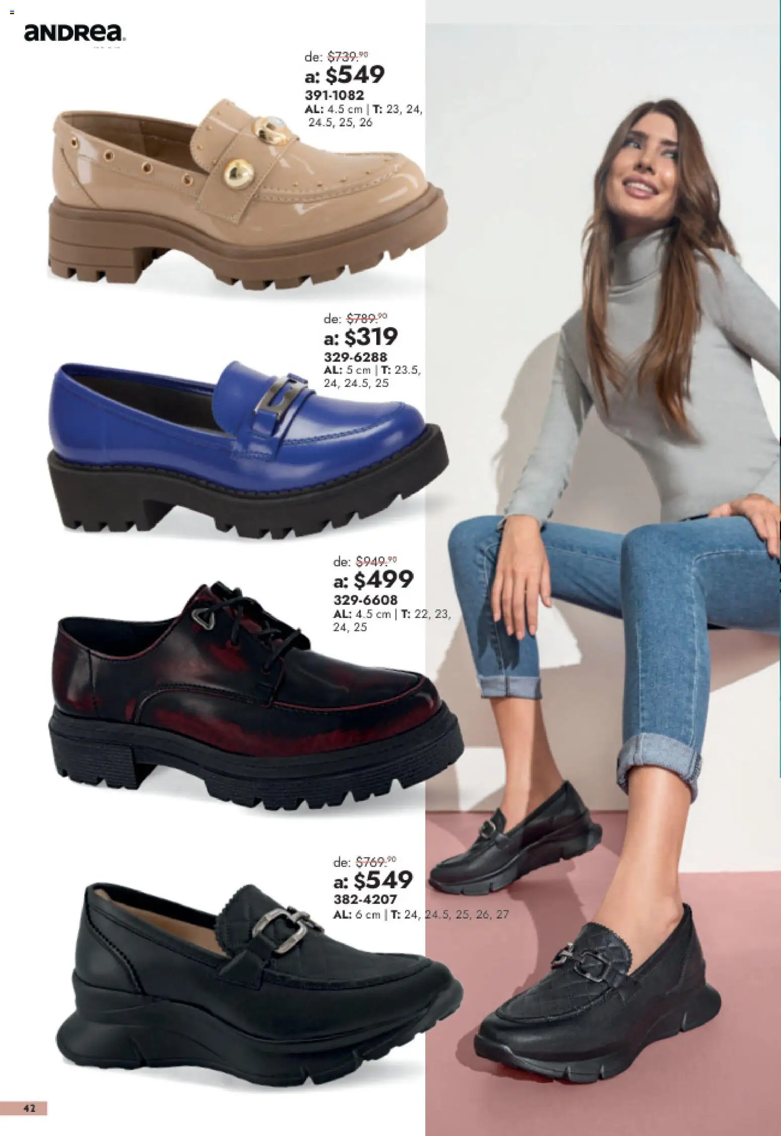 Nuevas ofertas de Andrea válidas en toda la República Mexicana desde el 26/07/2026. ¡Encuentra las mejores ofertas en Andrea catálogo Outlet! | Página: 42
