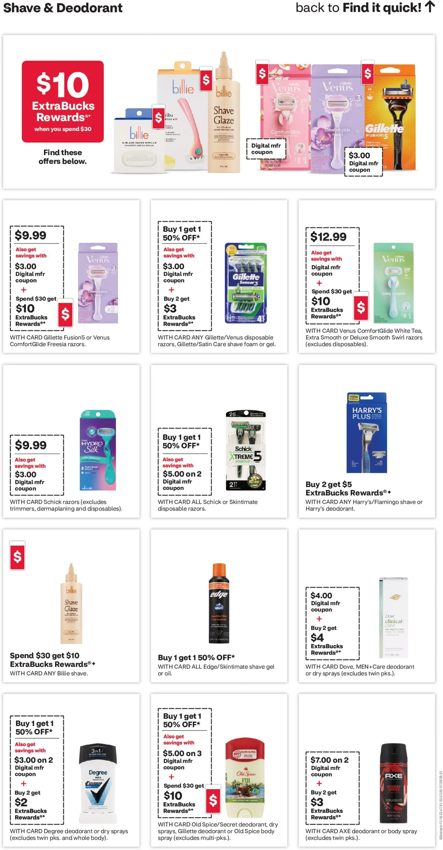 CVS Pharmacy Weekly Ad - valid from 08/02/2026 | Page: 15 | Products: Axe, Shower, Shave Gel, Foam
