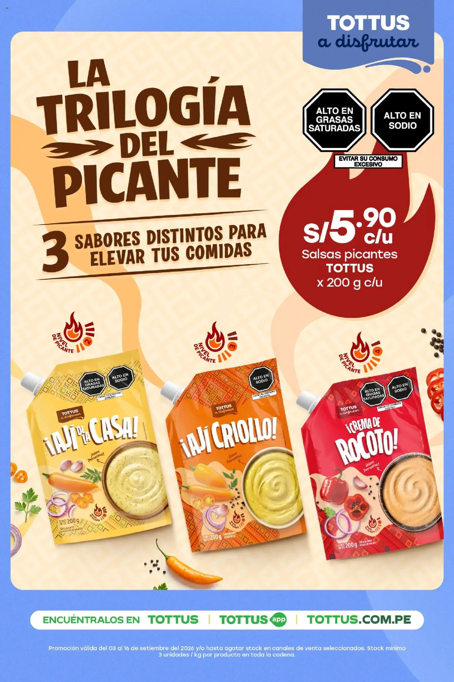 Catálogo Tottus válido desde 03/09/2026 | Página: 7 | Productos: Crema, Salsas