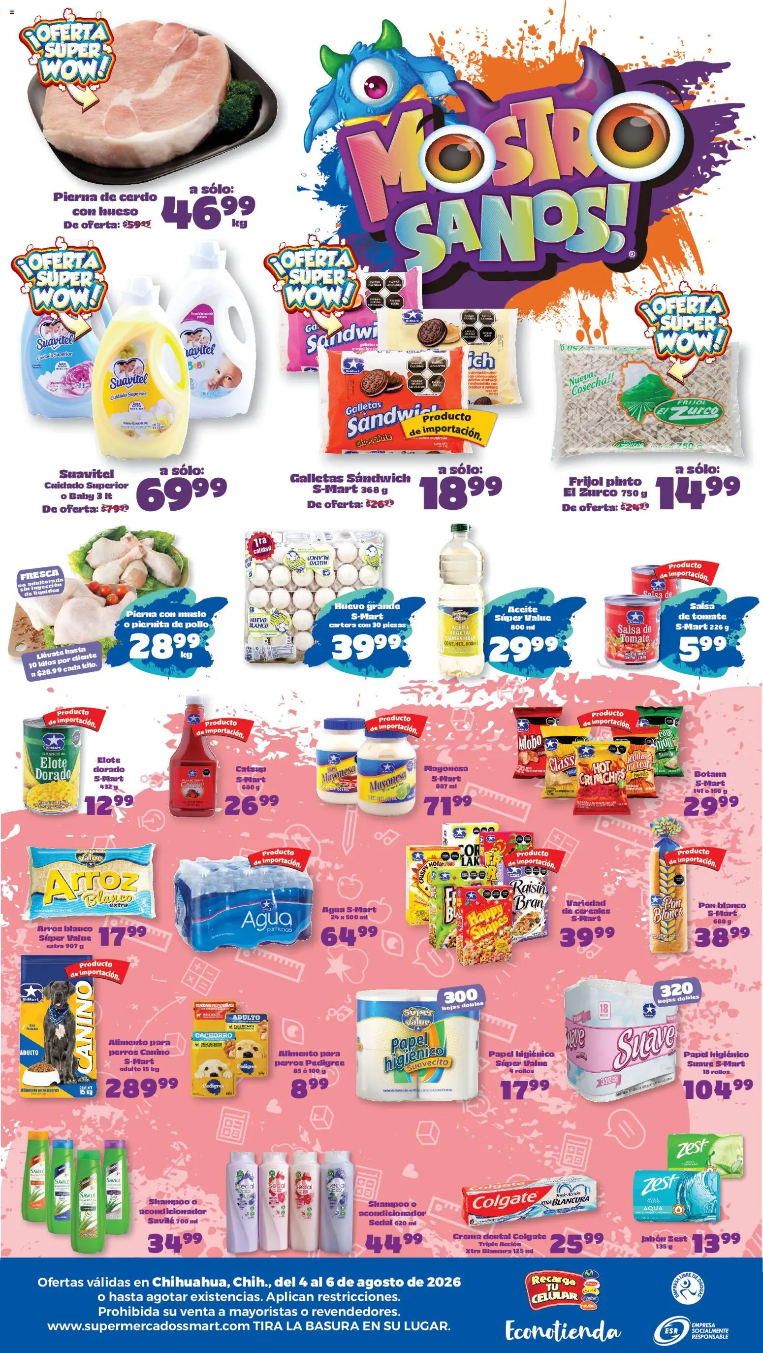 Nuevas ofertas de S-Mart válidas en toda la República Mexicana desde el 04/08/2026. ¡Encuentra las mejores ofertas en S-Mart folleto! | Página: 2