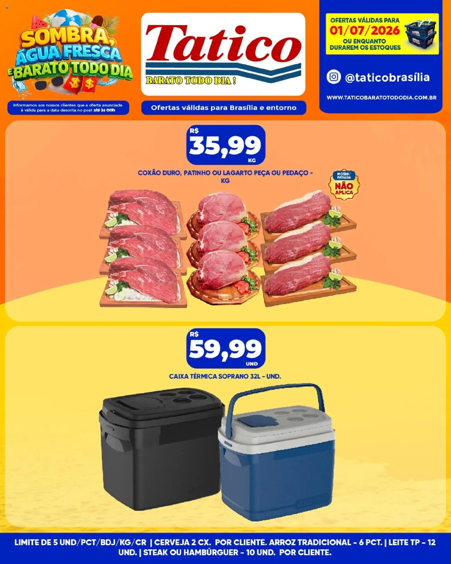 Tatico Folheto - válido de 01/07/2026 | Página: 13 | Produtos: Caixa térmica, Caixa, Cerveja, Arroz