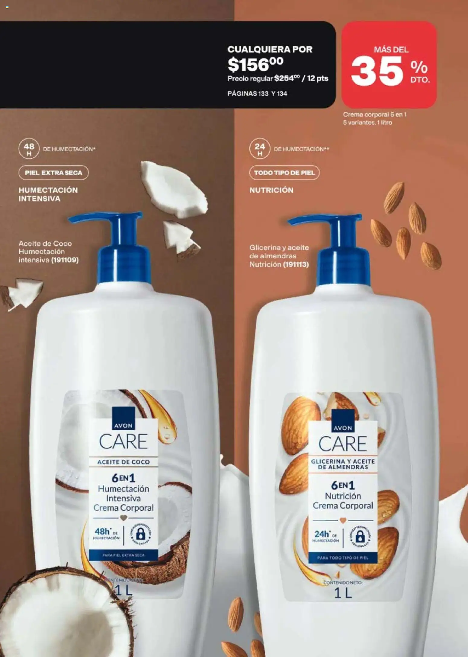 Nuevas ofertas de AVON válidas en toda la República Mexicana desde el 21/08/2026. ¡Encuentra las mejores ofertas en AVON campaña 13 2026! | Página: 131 | Productos: Almendras, Crema, Aceite, Crema corporal
