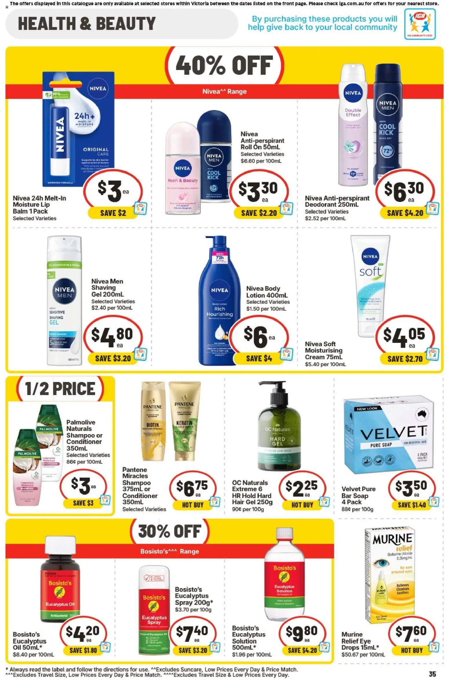 IGA catalogue - valid from 17.06.2026 | Page: 32 | Products: Shampoo, Conditioner, Oil, Lotion