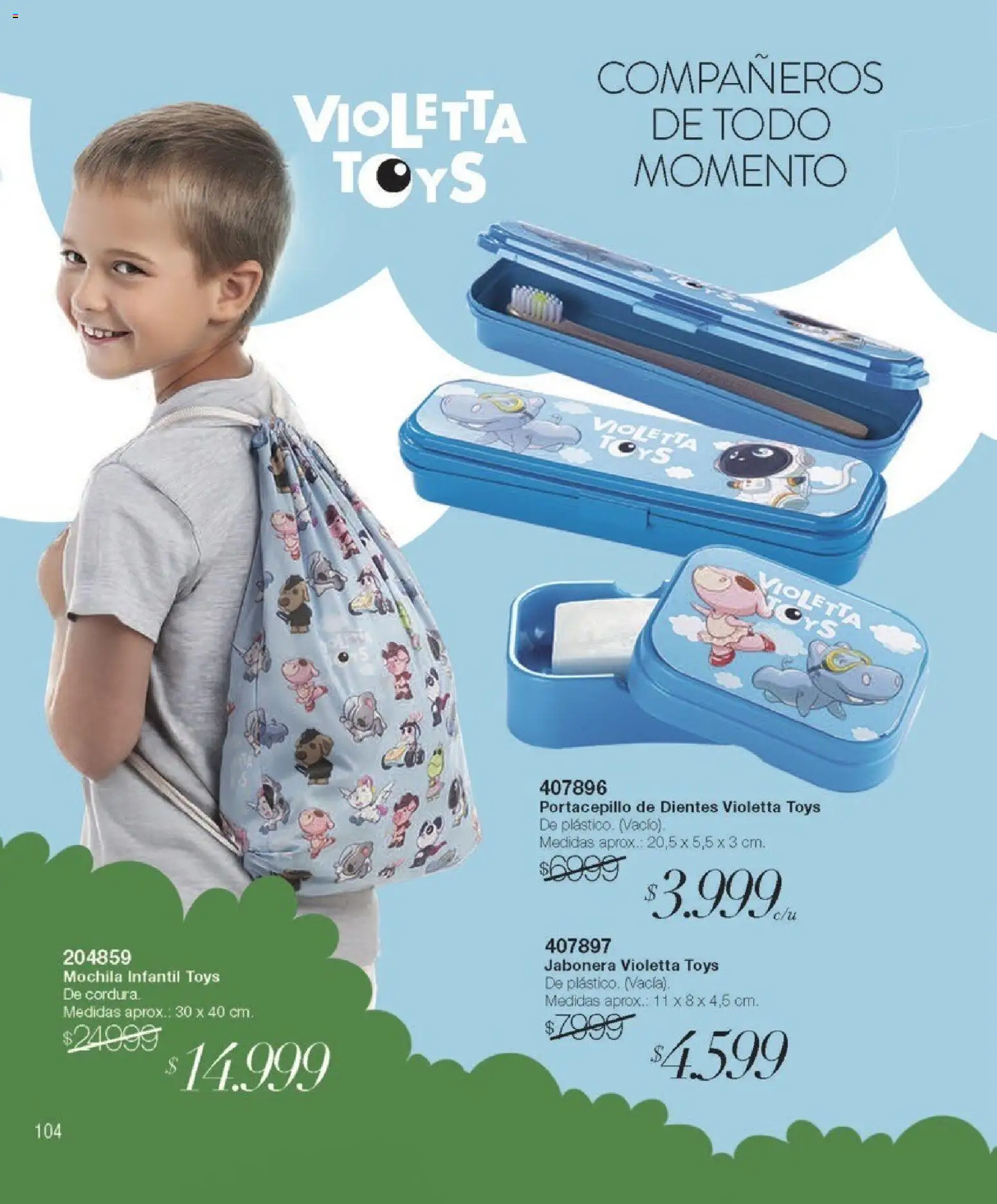 Violetta catálogo │ válido desde el 01.05.2026 | Página: 104 | Productos: Jabonera, Mochila