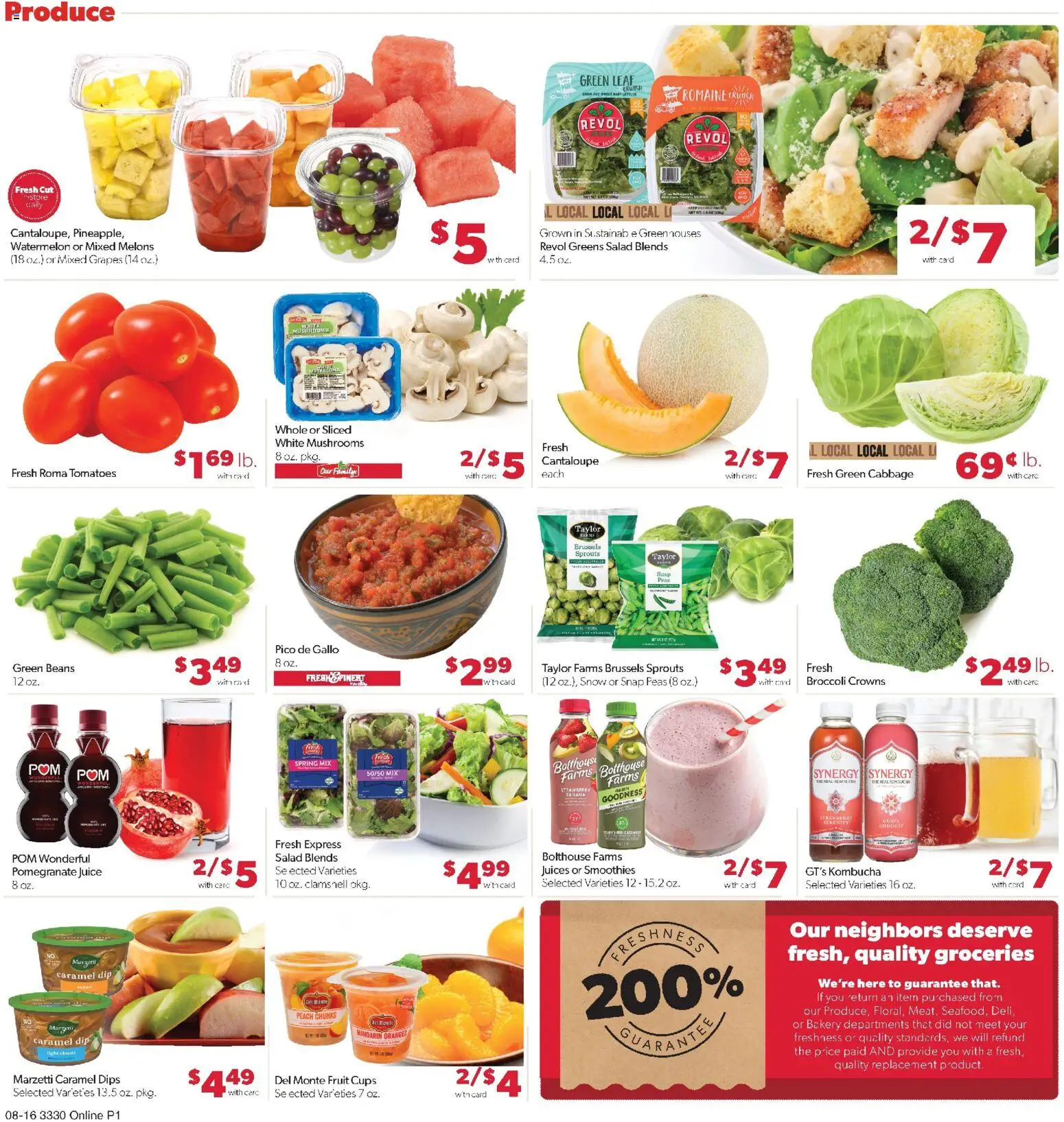 Family Fare Weekly Ad - MN - valid from 08/16/2026 | Page: 5 | Products: Mushrooms, Juice, Grapes, Beans