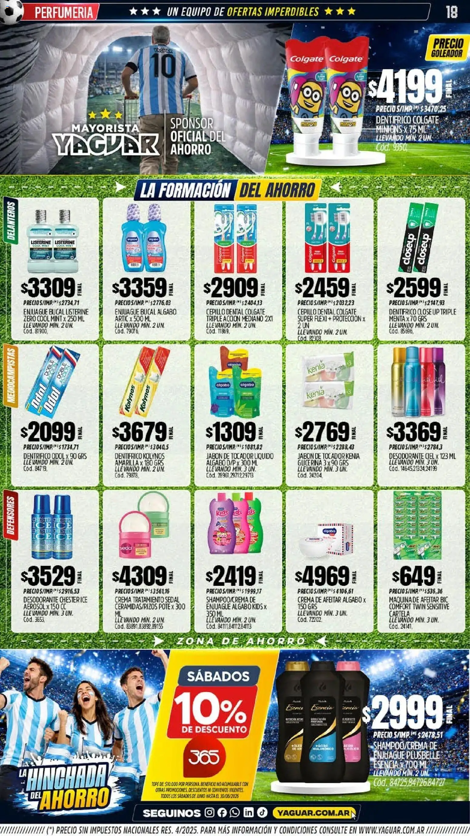 Yaguar - Oferta Semanal Misiones │ válido desde el 01.06.2026 | Página: 18 | Productos: Cepillo, Jabón, Desodorante, Crema