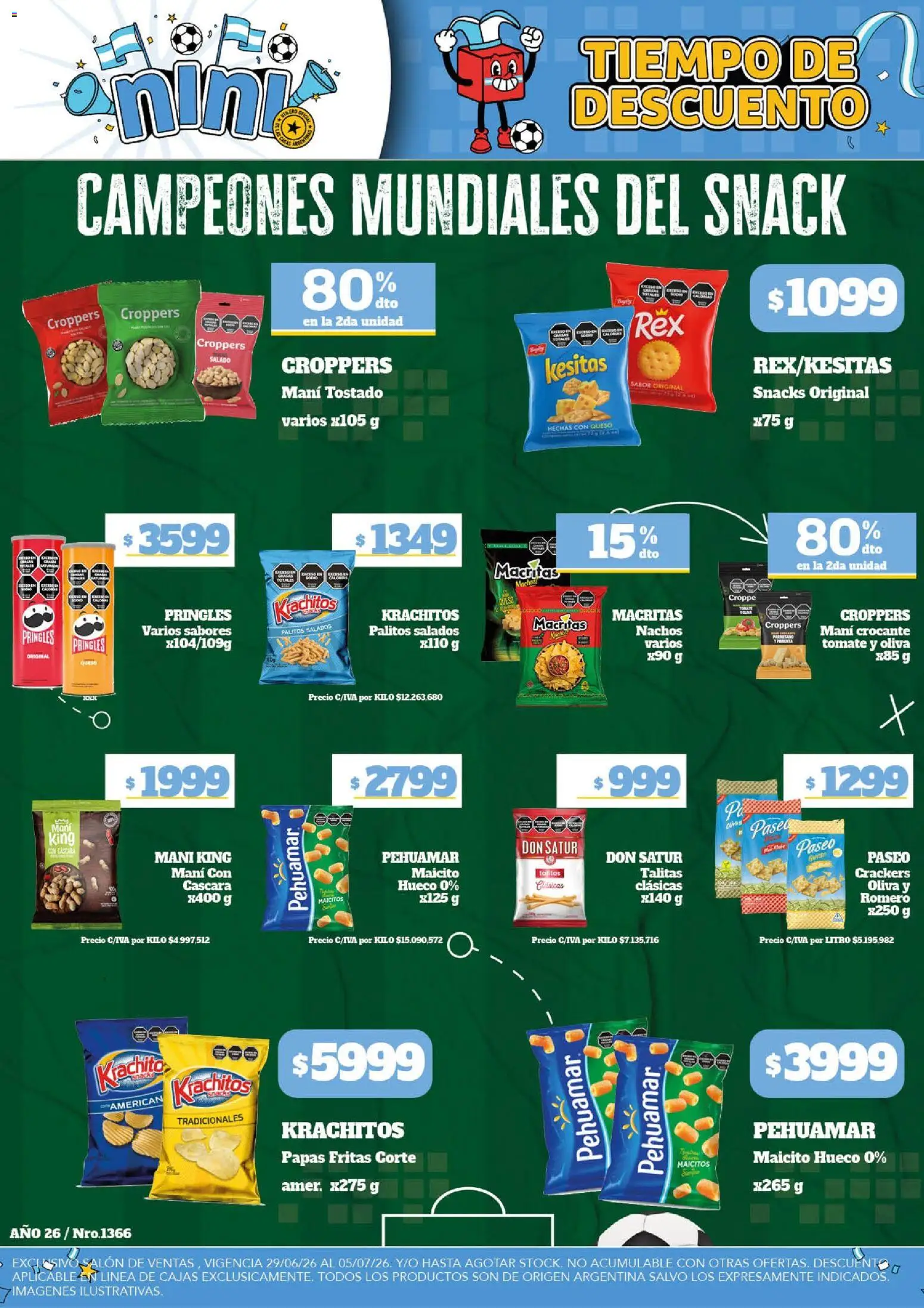 NINI Mayorista ofertas │ válido desde el 29/06/2026 | Página: 20 | Productos: Mani, Oliva, Tomate, Papas fritas