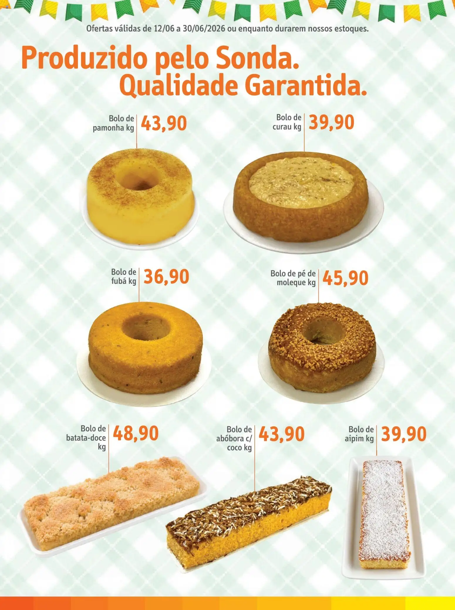 Sonda Folheto - válido de 12.06.2026 | Página: 2 | Produtos: Coco, Aipim, Fubá, Bolo