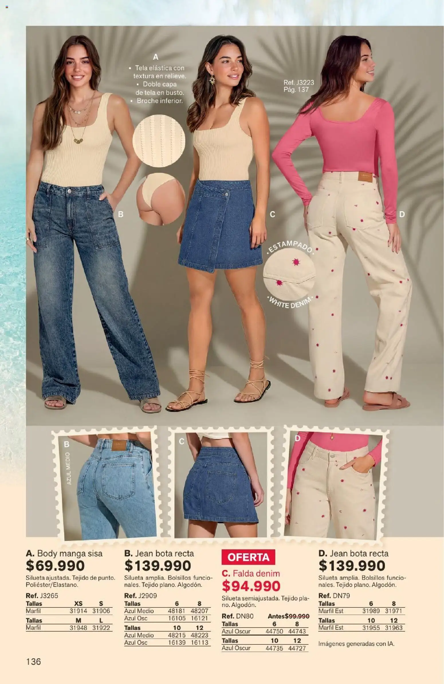 Leonisa revista - valida desde el 04/08/2026 | Página: 136 | Productos: Falda, Body, Jean