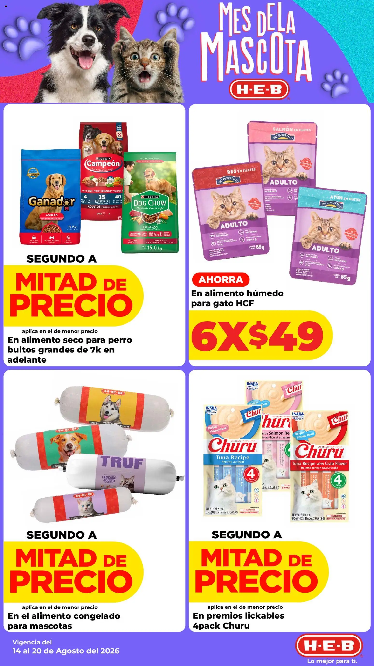 Nuevas ofertas de H-E-B válidas en toda la República Mexicana desde el 14/08/2026. ¡Encuentra las mejores ofertas en H-E-B folleto! | Página: 15 | Productos: Sal, Salmón, Res, Té