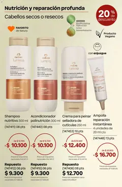 Vista previa Catálogo Natura Ciclo 10 válido desde el 30/06/2026 | Página: 258 | Productos: Shampoo, Acondicionador, Crema de peinar, Ampolla