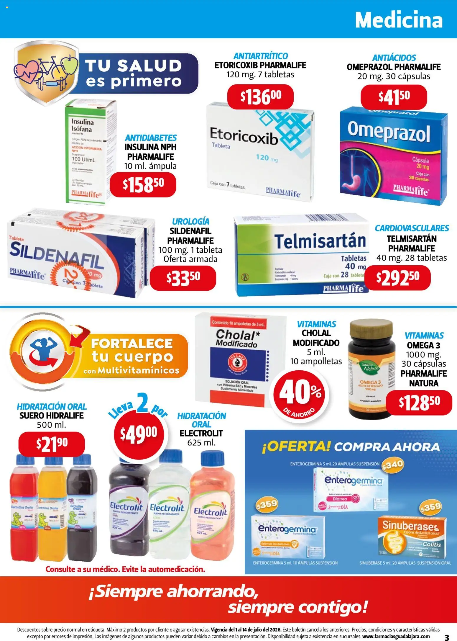 Nuevas ofertas de Farmacia Guadalajara válidas en toda la República Mexicana desde el 01/07/2026. ¡Encuentra las mejores ofertas en Farmacia Guadalajara catálogo! | Página: 3
